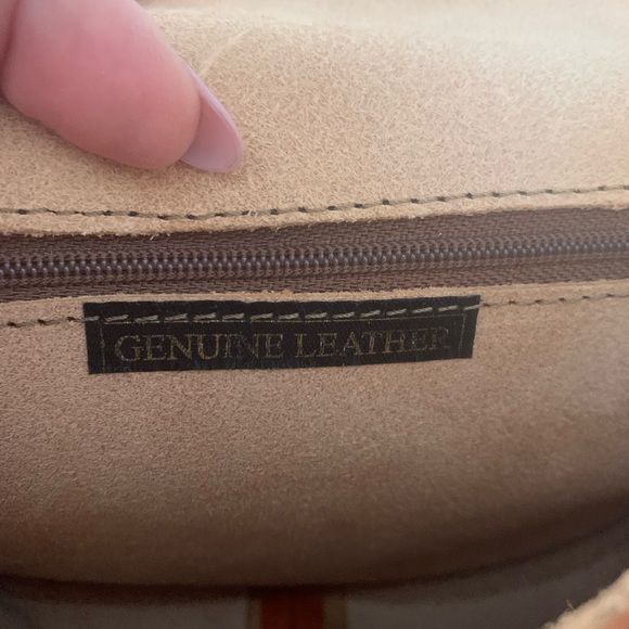 Genuine leather satchel shoulder bag - Picture 3 of 4